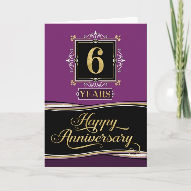 Tarjeta Aniversario del empleado Pluma formal decorativa d (Anverso)