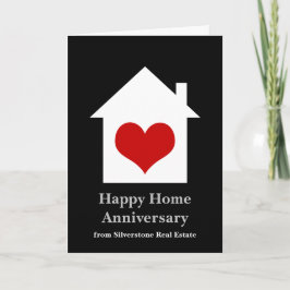 Tarjeta Aniversario del Feliz Inmobiliario Corazón de Casa