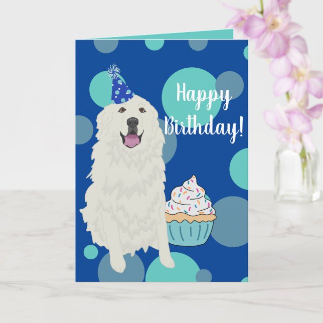 Tarjeta Aniversario del Gran personalizable de los Pirineo (Orquídea)