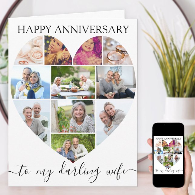 Tarjeta Aniversario del guión de la esposa del Collage de  (Subido por el creador)