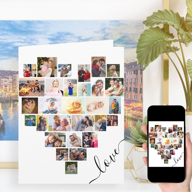 Tarjeta Aniversario del guión del amor al Collage de fotos (Subido por el creador)