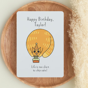Tarjeta Aniversario del Ilustracion de Gato Graso de Naran