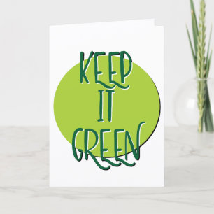 Tarjeta Aniversario del lema de la recuperación verde