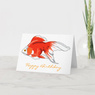 Tarjeta Aniversario del magnífico Naranja Goldfish