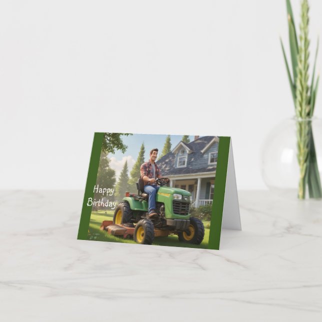 Tarjeta Aniversario del nacimiento de Lawnmower Man (Anverso)