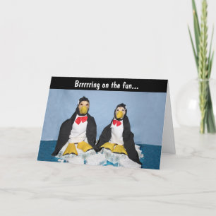 Tarjeta Aniversario del nacimiento de Penguins Iceberg