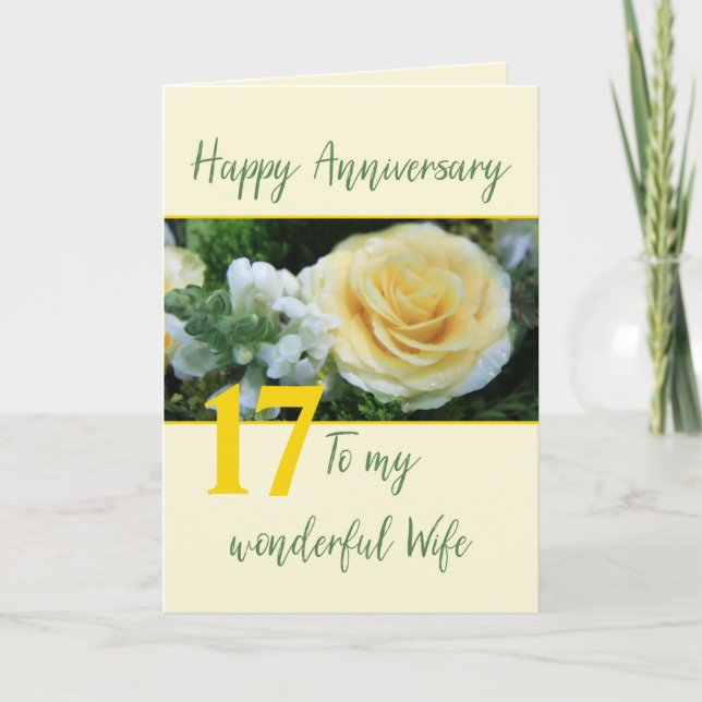 Tarjeta Aniversario del Personalizable del aniversario de  (Anverso)