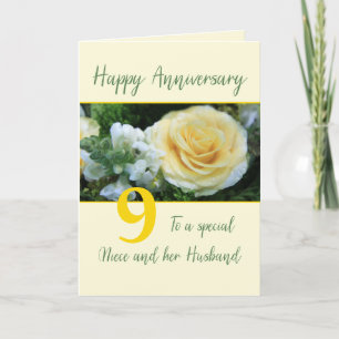 Tarjeta Aniversario del personalizable Niece y esposo