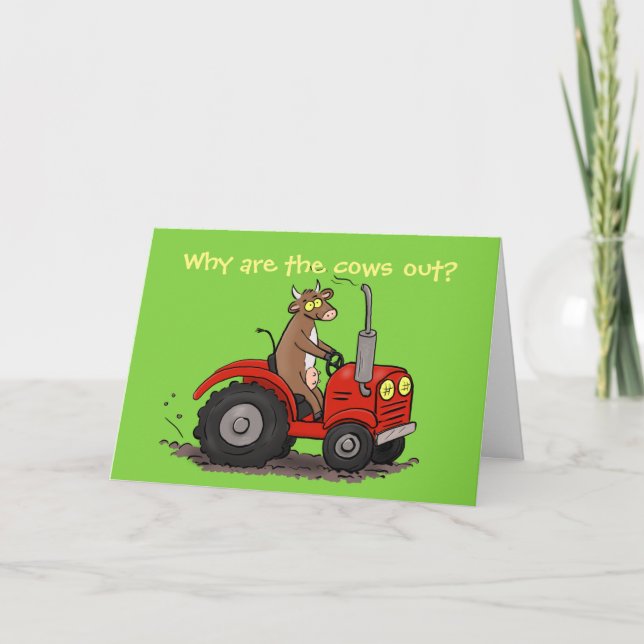 Tarjeta Aniversario del personalizado de un tractor de car (Anverso)
