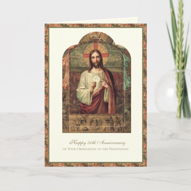 TARJETA ANIVERSARIO DEL SACERDOTE 50 (Anverso)