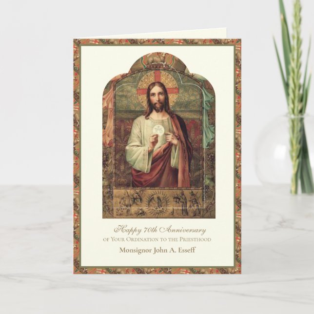 TARJETA ANIVERSARIO DEL SACERDOTE 70 (Anverso)