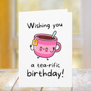 Tarjeta Aniversario del té de café
