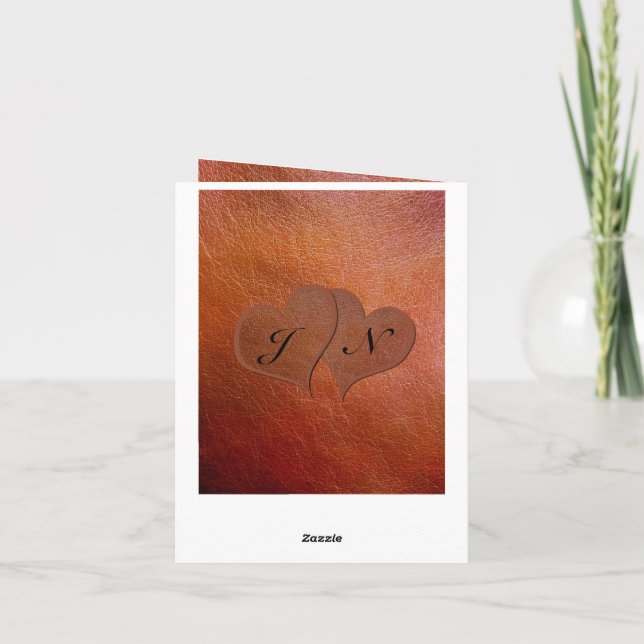 Tarjeta Aniversario del tercer Boda de la impresión de per (Reverso)