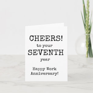 Tarjeta Aniversario del Trabajo Feliz, Séptimo Año