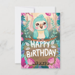 Tarjeta Aniversario digital del loro mágico encantado
