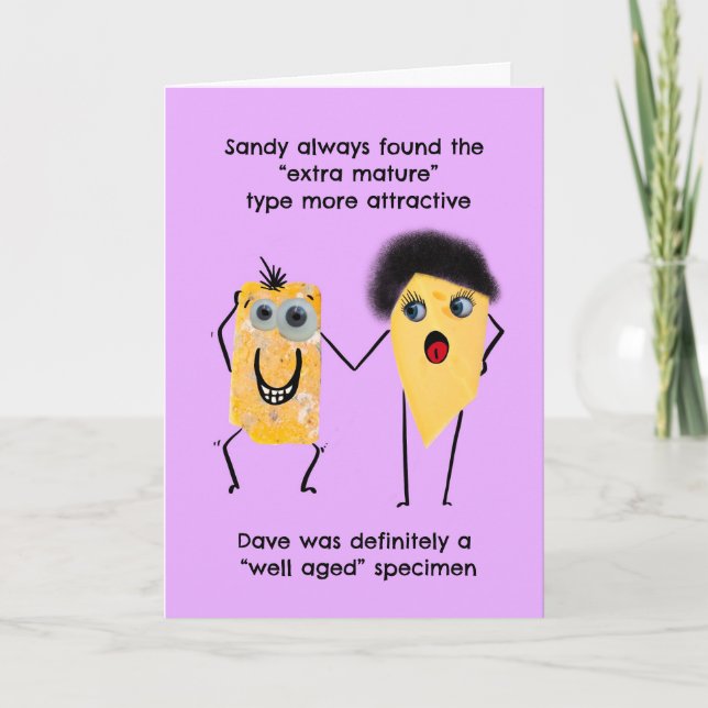 Tarjeta Aniversario divertido (Anverso)