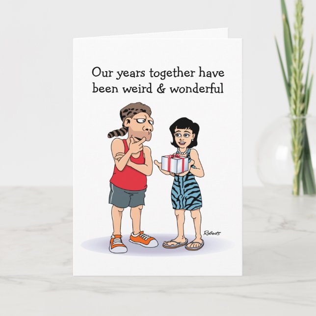 Tarjeta Aniversario divertido (Anverso)