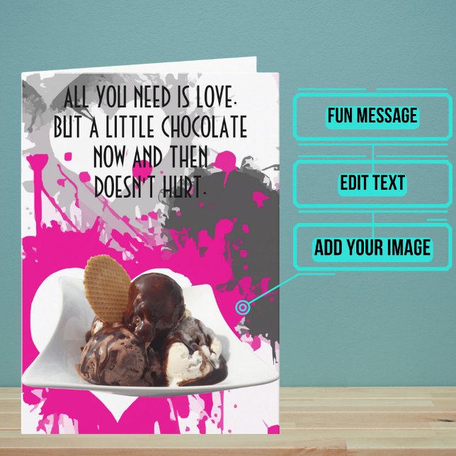 Tarjeta Aniversario divertido de Chocolate Lover (This funny card is specifically for the friend in your life who is a chocolate lover. )