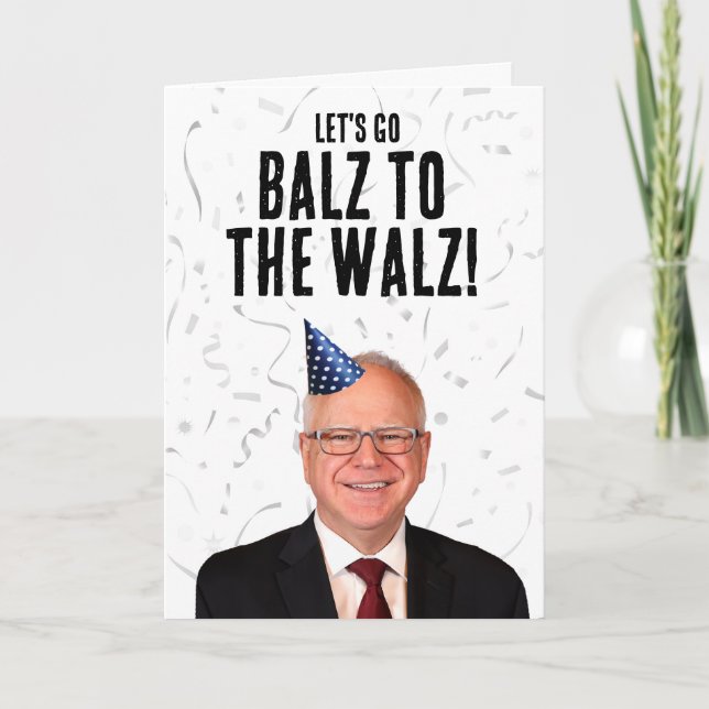 Tarjeta Aniversario divertido de Tim Walz - Balz a Walz (Anverso)
