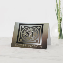 Tarjeta Aniversario elegante de los empleados 31