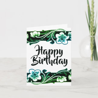 Tarjeta Aniversario en blanco y negro negrita