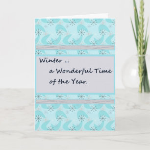 Tarjeta Aniversario en Invierno para Marido Copos de Nieve