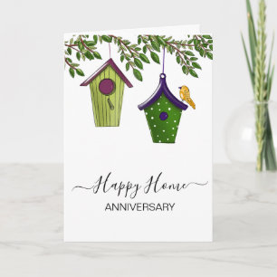 Tarjeta Aniversario en tu casa nueva agente inmobiliario c