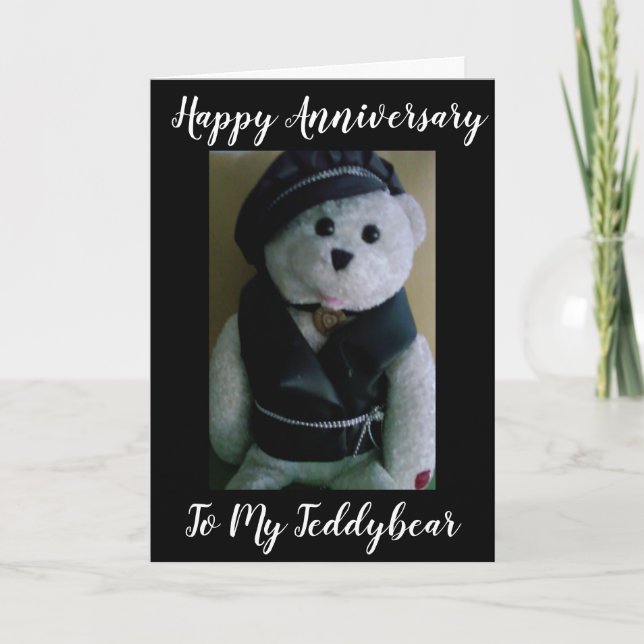 TARJETA **ANIVERSARIO FAVORITO Y TEDDYBEAR** FELIZ (Anverso)