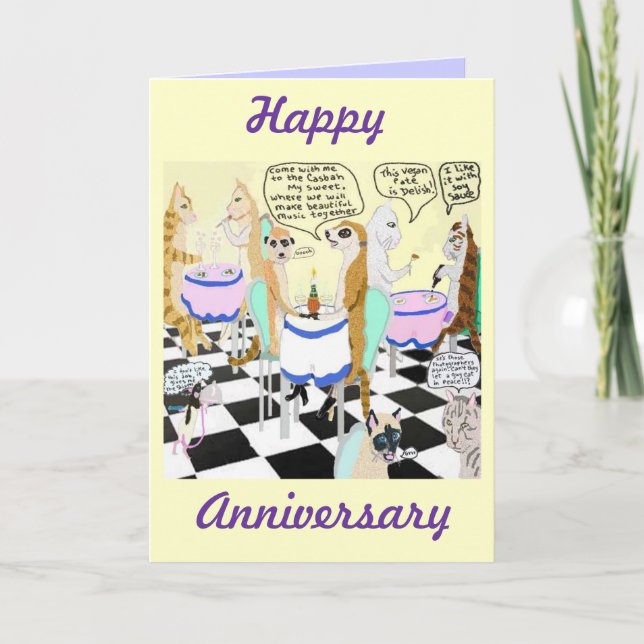Tarjeta Aniversario feliz (Anverso)