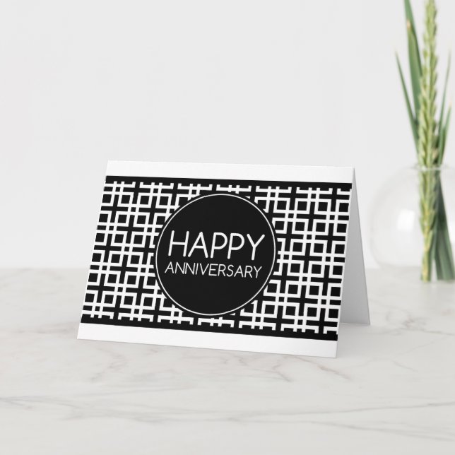 Tarjeta Aniversario feliz (cinderStripe) (Anverso)