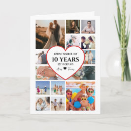 Tarjeta Aniversario feliz con foto central