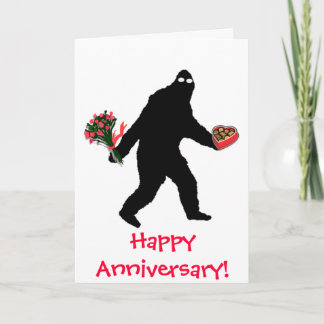 Tarjeta Aniversario feliz de Bigfoot