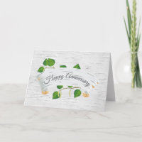 Aniversario Feliz De Birch Tree Scroll