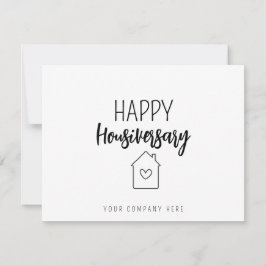 Tarjeta Aniversario Feliz de Casa Personalizado Inmobiliar