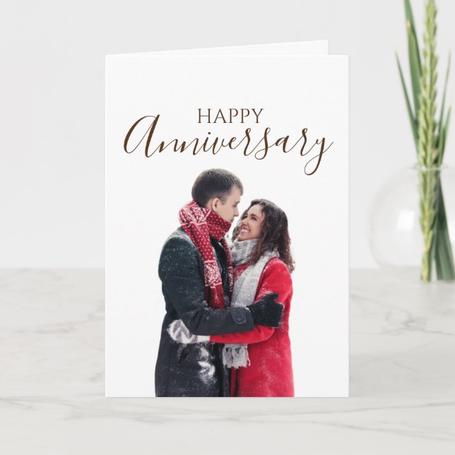 Tarjeta Aniversario feliz de invierno personalizado (Anverso)