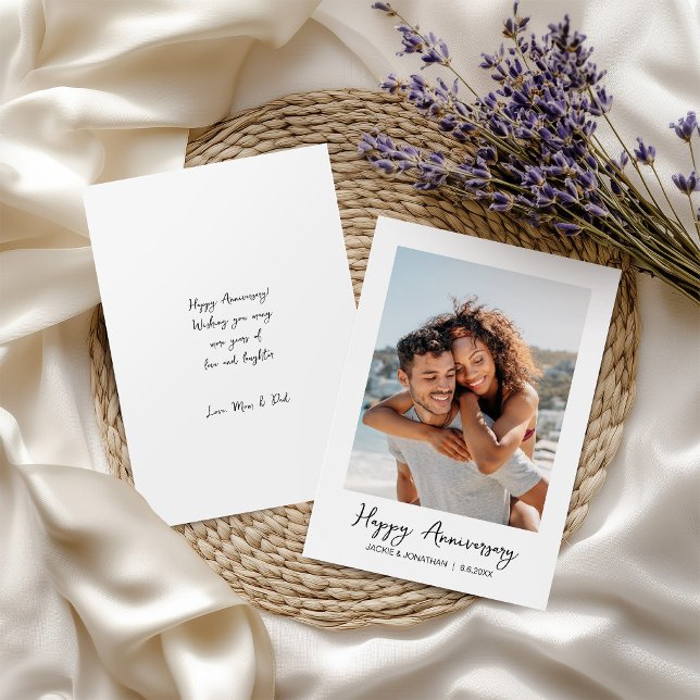 Tarjeta Aniversario feliz de la foto de la Escritura perso (Subido por el creador)
