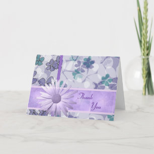 Tarjeta Aniversario feliz de la impresión de flores morada