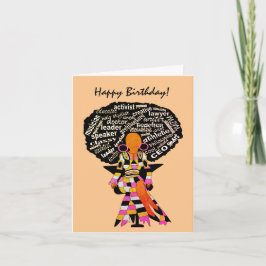 Tarjeta Aniversario feliz de la muerte de una afroamerican