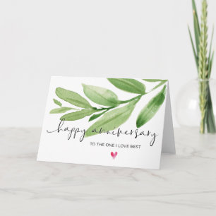 Tarjeta Aniversario feliz de la vegetación del novio del m
