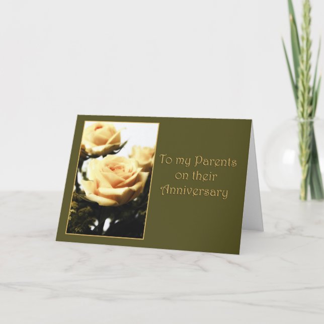 Tarjeta Aniversario feliz de los padres (Anverso)