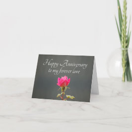 Tarjeta Aniversario feliz de mi foto rosa de amor por siem