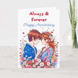 Tarjeta Aniversario feliz de siempre y para siempre