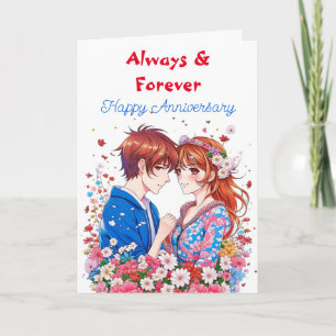 Tarjeta Aniversario feliz de siempre y para siempre