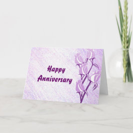 Tarjeta Aniversario feliz del Rosa Púrpura