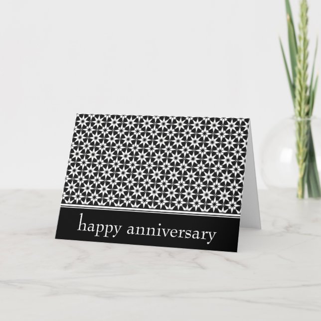 Tarjeta aniversario feliz: elegante: (Anverso)