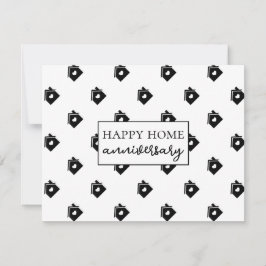 Tarjeta Aniversario Feliz Hogar Inmobiliario