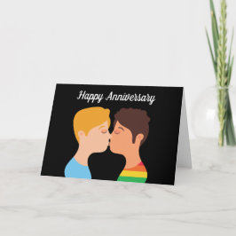 Tarjeta Aniversario feliz Hombres Gays Pareja Romántico Te