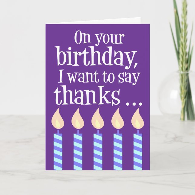 Tarjeta Aniversario feliz más viejo que yo (Anverso)