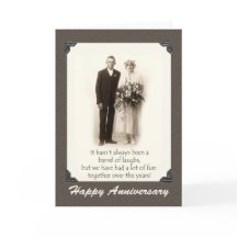 Aniversario feliz, pareja vintage, humor, gracioso