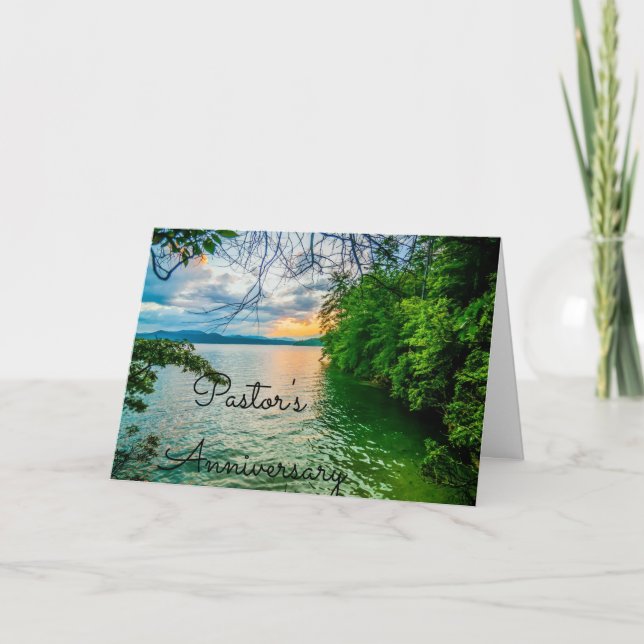 Tarjeta Aniversario feliz, pastor (Anverso)